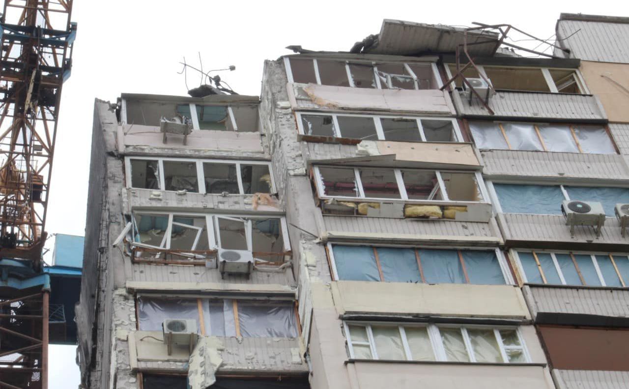 Київські будинки, що постраждали від обстрілів рашистів